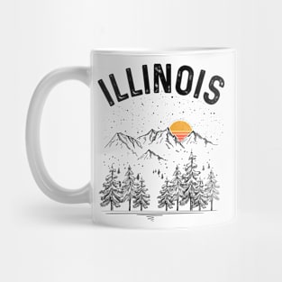 Illinois State Vintage Retro Mug